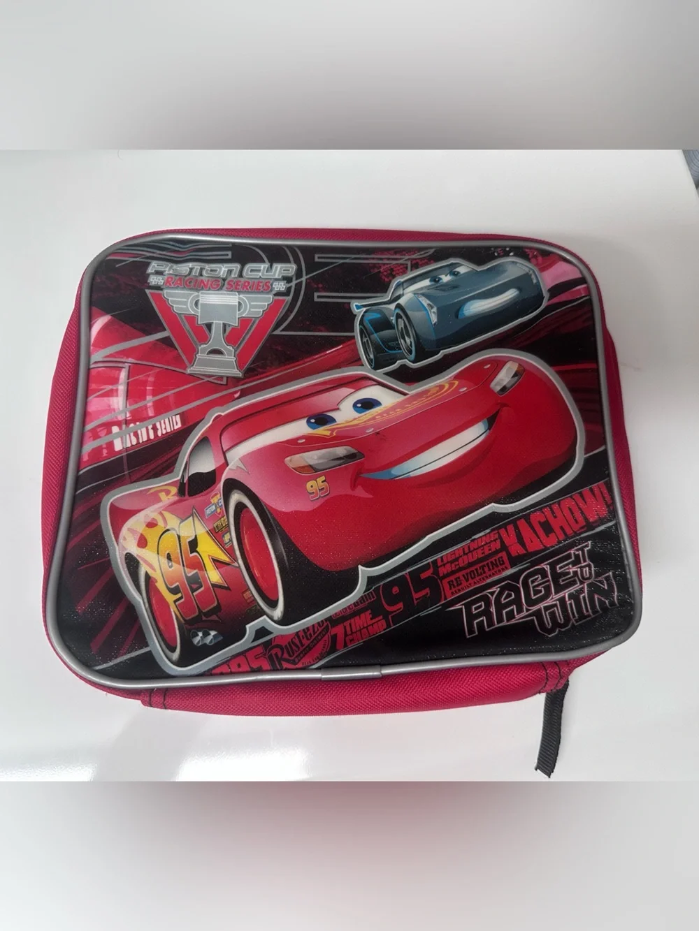 Disney Cars Lightning McQueen Kids Backpack Lunch Bag - Red